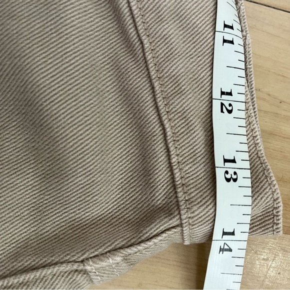 Karen Kane Straight Jeans High-Waisted Women Size 4 Cream Beige 100% Cotton - Picture 8 of 9